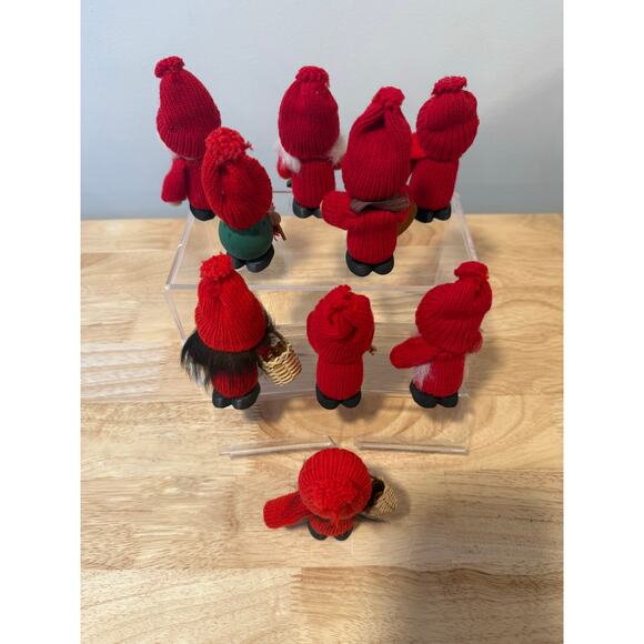 Lot of 9 Ljungstroms Of Sweden Tomte Wooden Figures Adorable Miniatures JL - Picture 8 of 13